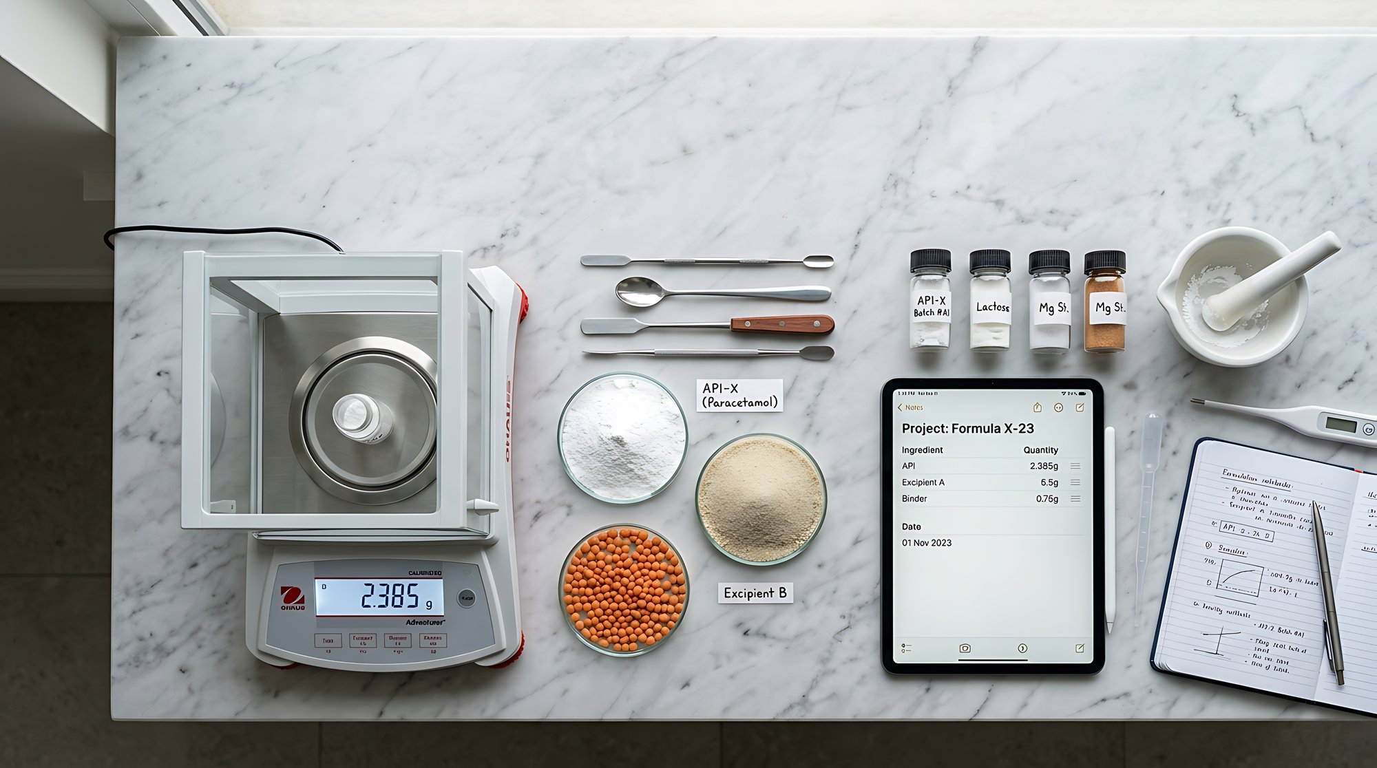Workstation di cucina con schemi e timer