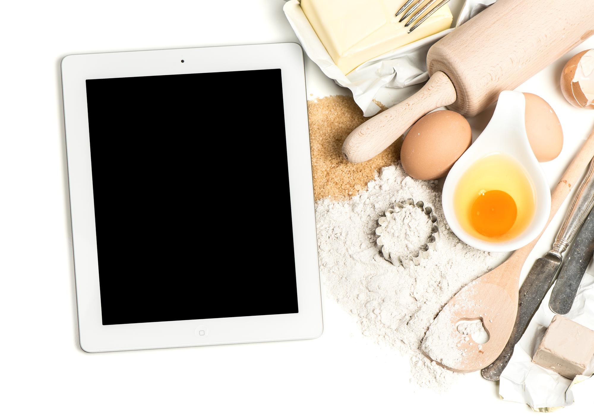 Notebook con ricette digitali
