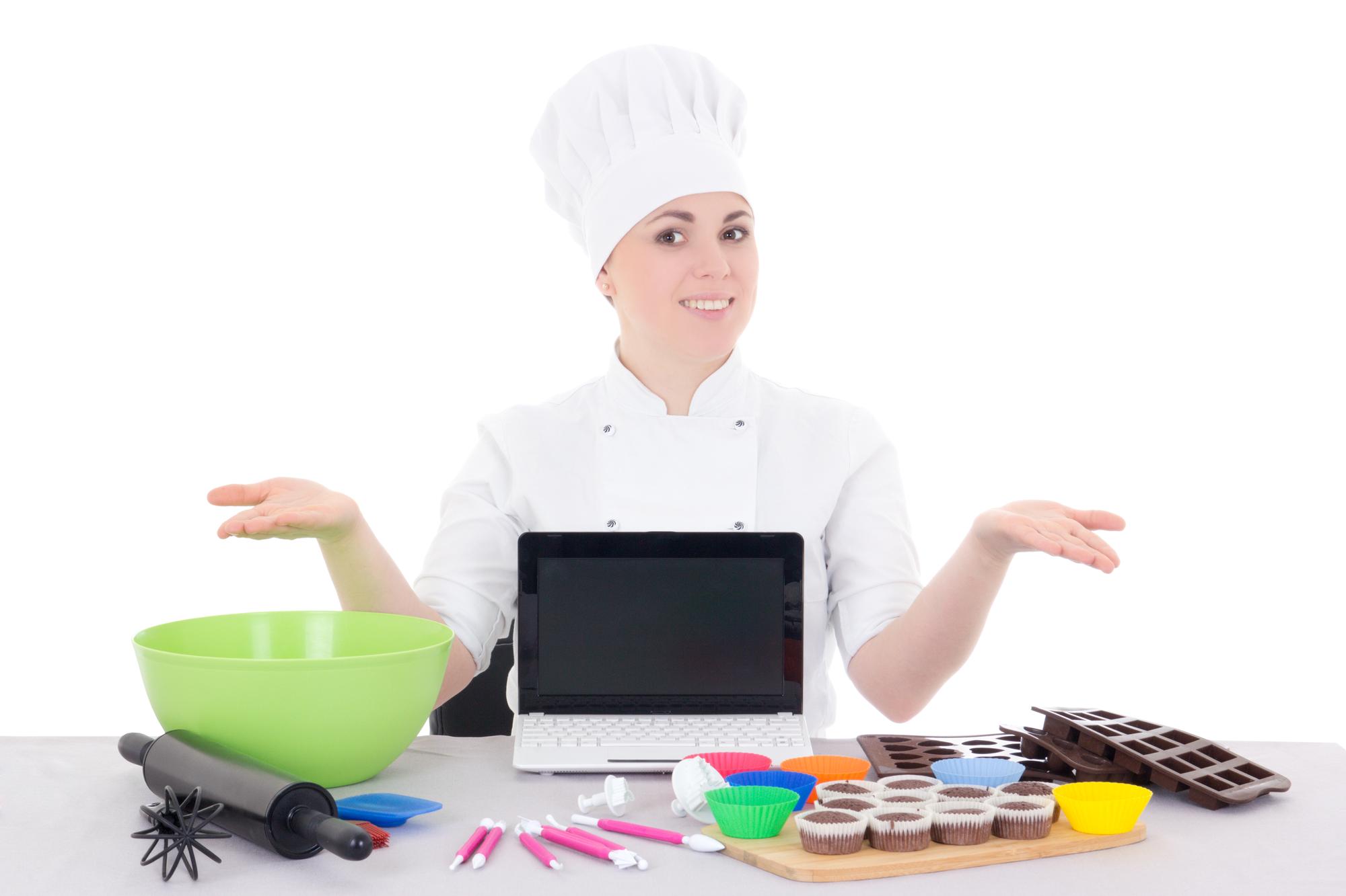 Chef in videoconferenza con studente